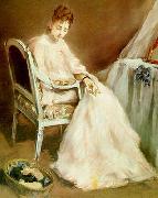 Eva Gonzales Woman in White painting